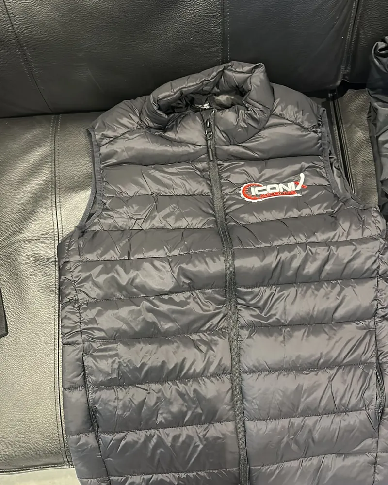 Black quilted Iconix body warmer