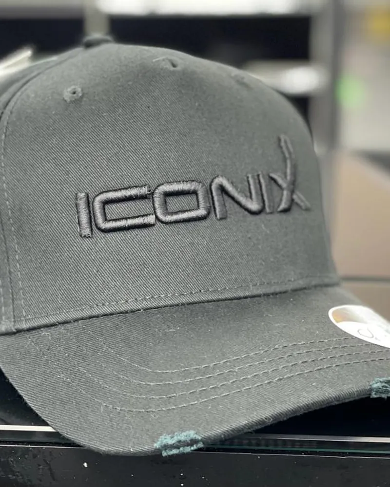Black Iconix cap with embroidered logo