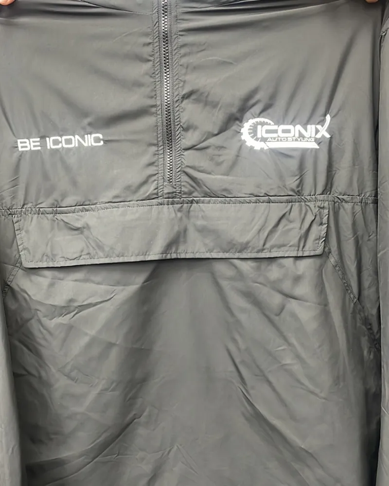 Black Iconix windbreaker with logo